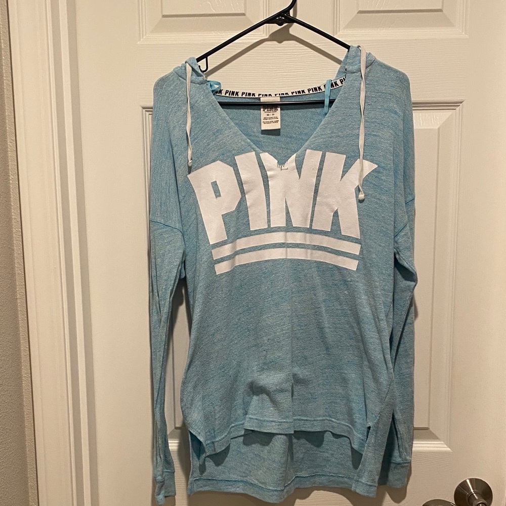 PINK Victoria's Secret Sky Blue Hoodie